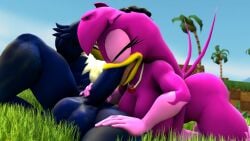 16:9 3d_(artwork) 4k absurd_res avian bird closed_eyes digital_media_(artwork) dradicon duo fan_character fellatio female grass green_hill_zone hi_res hirundinid jewelry male male/female necklace nude oral oscine outside passerine penile plant sega sex sonic_riders sonic_the_hedgehog_(series) source_filmmaker_(artwork) swallow_(bird) thunder_(juicyducksfm) wave_the_swallow widescreen