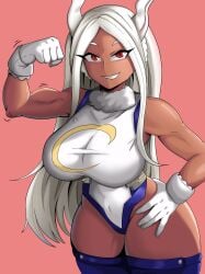 big_breasts big_butt big_thighs big_titties boku_no_hero_academia breasts brown_skin bunny bunny_ears bunny_girl clothing curvaceous curvaceous_female curvaceous_figure curvy curvy_figure curvy_hips dark-skinned_female female female_focus female_only gym gym_clothing hatzuhatzu long_hair looking_at_viewer mirko miruko my_hero_academia red_eyes rumi_usagiyama strong strong_female usagiyama_rumi white_hair