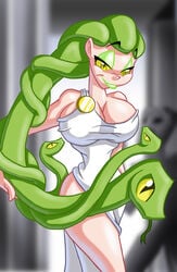 chadrocco female gorgon greek_mythology halloween large_breasts medusa monster monster_girl mythology serpentine snake_hair snakes statue