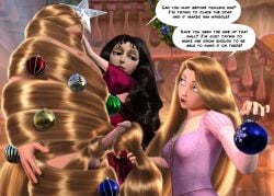christmas hairjob hairjob_heaven mother_gothel rapunzel rapunzel_(tangled)