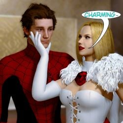 1boy 1boy1girl 1girls 3d big_ass big_breasts blonde_female blonde_hair breasts curvaceous curvy curvy_figure emma_frost female geek_gump hero hips hourglass_figure leotard male male/female marvel marvel_comics mature mature_female mature_male mutant mutant_(marvel) mutate_(marvel) peter_parker slim_waist spider-man spider-man_(series) straight superhero thick thick_hips thick_legs thick_thighs thighhighs thighs voluptuous waist white_queen wide_hips x-men