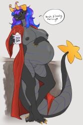 absurd_res anthro azula_vega dragon female hi_res mythological_creature mythological_scalie mythology pregnant pregnant_female scalie solo star tagme terryburrs
