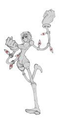 aged_up big_breasts guma naked nipples nsfw peacock_(skullgirls) porn pussy scar self_upload sharp_teeth skullgirls small_butt