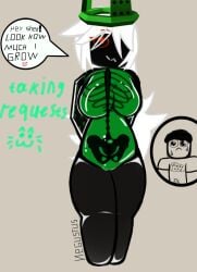 1girls 1x1x1x1 1x1x1x1_(forsaken) artist_name belly_button betrayed_1x1x1x1 big_breasts english_text forsaken_(roblox) long_hair negustus roblox roblox_game robloxian self_upload shedletsky shedletsky_(forsaken) speech_bubble tagme text thick_thighs