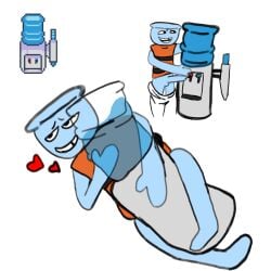 crack_pairing crack_ship crossover dandy's_world deltarune deltarune_chapter_3 finn_(dandy's_world) fishbowl funny heart humping jxci male male/ambiguous penis reference_image self_upload water_cooler water_cooler_(deltarune) what