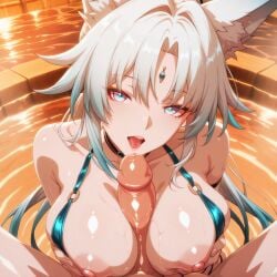 ai_generated breasts cock feixiao_(honkai:_star_rail) fox_ears honkai:_star_rail titjob