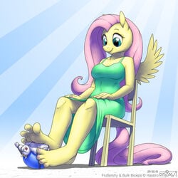 1:1 2019 4_toes bondage bound bulk_biceps_(mlp) chair closed_eyes clothing drjavi duo equid equine eyelashes feet female femdom fluttershy_(mlp) foot_fetish footjob friendship_is_magic humanoid_feet humanoid_hands male mammal micro my_little_pony open_mouth penis pterippus sex sitting size_difference smile straight toes wings