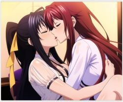 2females 2girls ai_generated akeno_himejima girl_on_girl high_school_dxd lesbian_couple lesbian_domination lesbian_kiss lesbian_sex rias_gremory yuri yuri yuri