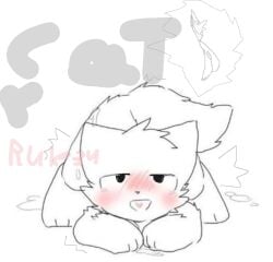 2024 after_sex black_and_grey black_and_white blush boykisser cum_on_ass domestic_cat felid feline felis femboy fur furry ibispaintx tail white_background