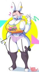 1futa anthro big_breasts breasts bulge cleavage furry futa_only futanari huge_breasts peanut_butter_(theycallhimcake) sahelidraws solo_futa tagme thick_thighs wide_hips