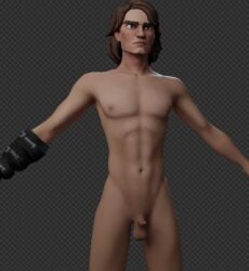 1boy 3d anakin_skywalker liamsgem male male_only micropenis small_penis solo star_wars uncensored yaoi