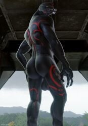 1boy alien ass back_view balls darkflash23 gay halo_(series) hi_res humanoid inviting inviting_to_sex looking_at_viewer muscular muscular_male nude penis presenting presenting_ass presenting_butt sangheili solo solo_focus teasing