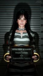 1girls 3d female female_only freyna_(the_first_descendant) mugshot prison solo the_first_descendant ultimate_freyna weedson86