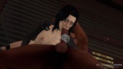 1boy 1girls 3d animated balls barrioblondes big_penis black_hair blowjob blue_eyes breasts dark-skinned_male dark_skin erection fellatio female huge_cock huge_penis interracial james_vega large_penis long_hair long_penis male mass_effect mexican_male miranda_lawson nipples oral oral_sex penis scavengersfm sex sound spiced tagme testicles thick_penis video