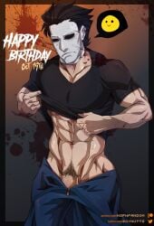 bara bulge clothing halloween halloween_(series) male male_only mask masked_male michael_myers muscular_male penis soynutts