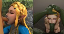 2boys 3d breath_of_the_wild deepthroat green_skin interracial large_penis light-skinned_female nintendo princess_zelda size_comparison small_penis smaller_female sucking_penis tagme tears_of_the_kingdom the_legend_of_zelda video zelda_(breath_of_the_wild) zelda_(tears_of_the_kingdom)