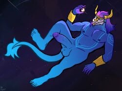 anthro aurelion_sol_(lol) balls blue_body bodily_fluids bone dragon eastern_dragon erection feet foot_focus genital_fluids genitals hair hi_res humanoid humanoid_genitalia humanoid_penis league_of_legends male muscular muscular_anthro muscular_male mythological_creature mythological_scalie mythology nude nude_anthro oh_mikat pecs penis precum raised_arm riot_games scalie skull skull_head solo tail tencent vein veiny_penis