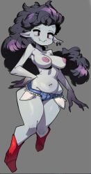 adventure_time booty_shorts marceline_abadeer marceline_the_vampire_queen nipples slugbox tagme topless topless_female vampire vampire_girl