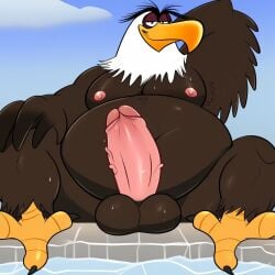 accipitrid accipitriform ai_generated angry_birds anthro arms_behind_head ass avian bald_eagle balls beak big_belly bodily_fluids brown_feathers civitai claws cloud columbia_pictures detailed_eyes eagle eyebrows fat fat_belly front_view furry genitals hand_on_knee hi_res horny horny_male hot_tub jacuzzi looking_at_viewer male male_only mighty_eagle navel nipples obese obese_male overweight overweight_male penis pupils rovio rovio_entertainment sea_eagle sega sex sitting sitting_down sky smile smiling_at_viewer solo sony sony_pictures_animation sunny sweat sweaty_body tail tail_feathers the_angry_birds_movie the_angry_birds_movie_2 two-tone_body two_tone_feathers unibrow veiny_penis water white_feathers white_hair yellow_beak