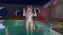 bikini electric_ryu female furry_female pool vrchat vrchat_avatar