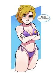 blonde_hair five_nights_at_freddy's five_nights_at_freddy's:_security_breach green_eyes swimsuit vanessa_(fnaf)