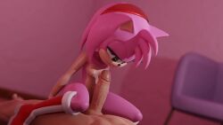 1boy 1girls 3d amy_rose animated anthro breasts female female_on_human ganondork green_eyes hedgehog human_on_anthro male male/female male_on_anthro mobian_(species) no_sound penis pink_fur pink_hair rodent sonic_(series) tagme video