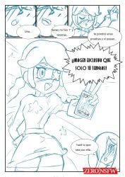 annie_(skullgirls) doujin female human manga_page parasoul skullgirls spanish spanish_dialogue spanish_text video_games wip zerohe_art_blue