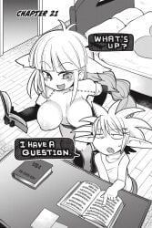 demia_duodectet elf elf_ears elf_male ishuzoku_reviewers manga_page masha nipples tagme teaching tits_out topless topless_female witch zel_(ishuzoku_reviewers)