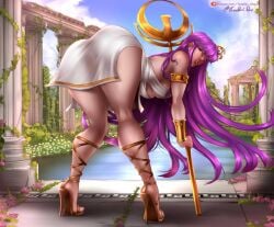 1girls 2d accessories artist_name artist_signature ass ass_focus athena_(saint_seiya) back back_view big_ass big_breasts breasts breasts_focus clothed clothing dress fat_ass female female_focus female_only from_behind greek_clothes green_blue_eyes heels high_heels legs light-skinned_female light_skin lips lipstick long_hair looking_at_viewer looking_back patreon patreon_url patreon_username pool purple_hair rear_view saint_seiya sanctuary saori_kido sexy sexy_pose shounen_jump skirt solo solo_female solo_focus tessreidex thick thick_thighs thighs very_long_hair voluptuous voluptuous_female water white_dress wide_hips