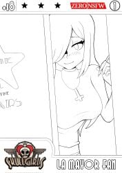 blush doujin doujin_cover female human looking_at_viewer parasoul skullgirls spanish spanish_text video_games wip zerohe_art_blue