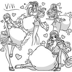 1girls blueb140 female female_only female_pred human human_only nefertari_vivi one_piece solo tagme vore vore_belly