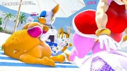 16:9 1boy 1boy2girls 2girls 3d 3d_model 4k absurd_res age_difference amy_rose amy_rose_(kabalmystic) anthro ball bat beach beach_ball belly_tattoo bodily_fluids canid canine eulipotyphlan female food fox group hedgehog hi_res hyper hyper_pregnancy inflatable kabalmystic lactating male male/female mammal mobian mobian_(species) mobian_bat navel navel_piercing neotaurus older_female outie_navel piercing popsicle pregnant pregnant_anthro pregnant_female ring ring_piercing rouge_the_bat rouge_the_bat_(kabalmystic) sega size_difference sonic_(series) sonic_adventure_2 sonic_the_hedgehog_(series) sweat sweatdrop tails tails_the_fox tails_the_fox_(kabalmystic) tattoo trio widescreen younger_male