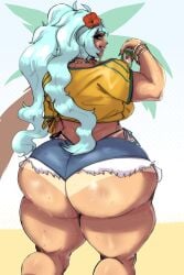 1girls ass ass_focus beach big_ass big_butt blue_hair brazilian brazilian_female brazilian_flag_print brazilian_miku bubble_ass bubble_butt curvaceous curvy curvy_female curvy_figure denim_shorts dumptruck_ass earring earrings fat_ass female female_focus female_only flower flower_in_hair g-string hatsune_miku holding_beverage holding_drink holding_object huge_ass huge_butt jean_shorts large_ass long_hair looking_back necklace outdoors outside qbee shorts solo solo_female solo_focus sweat sweating sweaty sweaty_ass sweaty_body sweaty_butt tagme tan tan_body tan_skin tanline tanlines thick_ass thick_thighs thighs thong vocaloid voluptuous voluptuous_female