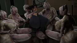 3d bubble_head_nurse claire_redfield futa_on_female futanari hyper_penis knyaz resident_evil silent_hill