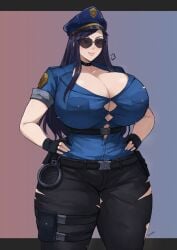 1female 1girls batako caitlyn_kiramman cops_and_robbers_series female female_only league_of_legends officer_caitlyn police_uniform riot_games solo solo_female the_grind_series tight_clothing twitter_link