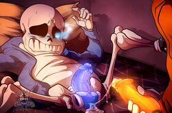 animated_skeleton balls blue_balls blue_penis bone brother brothers cum duo gay hi_res humanoid humanoid_penis incest lizherubones male male_only orange_penis papyrus penis sans sibling skeleton undead undertale video_games yaoi