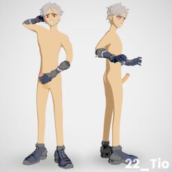 1boy 22_tio 3d foreskin fortnite fortnite:_battle_royale genitals male male_only nude nude_male orin_(fortnite) penis red_eyes shoes solo solo_male standing tagme twink video_games white_background white_body white_hair white_skin