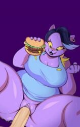 animated anthro big_breasts bottomless breasts catty_(undertale) chubby chubby_female cleavage clothed clothing edit felid feline felis female female_penetrated food fur furry human human_male_on_anthro_female human_on_anthro interspecies male male/female male_human/female_anthro male_penetrating male_penetrating_female mammal meganemausu partially_clothed penetration penis pussy sex short_playtime slightly_chubby straight topwear undertale undertale_(series) vaginal_penetration video_games zen0_33