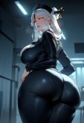 ai_generated big_ass big_breasts black_lipstick fat_ass goddess heavenly_ass lipstick nurse_cap nurse_uniform seductive sexy voluptuous voluptuous_female