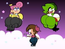 aged_up anthro bammyboo big_ass big_breasts cosmo feet femboy nickelodeon sonic_(series) sonic_the_hedgehog_(series) the_fairly_oddparents timmy_turner tuesday_x wanda wanda_fairywinkle-cosma