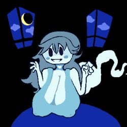 4_fingers big_breasts black_eyes blue_body blue_cheeks blue_hair blue_nipples blue_skin breasts breasts_focus female female_focus female_only floating ghost ghost_girl long_hair lowres moon nipples no_legs sassy_dolly simple_eyes smile smiling smiling_at_another solo_female spooky's_jump_scare_mansion spooky_(shojs) spooky_(sjm) tagme video_games