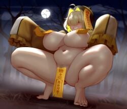 1girls belly belly_button big_belly big_breasts black_nails black_toenails blonde_female blonde_hair chubby chubby_female cosplay curves curvy curvy_body curvy_female curvy_figure curvy_hips curvy_thighs elegg_(nikke) fat_woman feet female female_focus female_only goddess_of_victory:_nikke halloween huge_belly huge_breasts huge_butt huge_thighs juice kairuhentai kairunoburogu large_breasts nail_polish pale_skin pubic_hair slightly_chubby smile smiling smiling_at_viewer solo squatting thick thick_ass thick_legs thick_thighs thighs voluptuous voluptuous_female