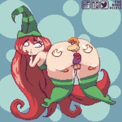 1boy 1girls ambiguous_penetration ass balls betilla_(rayman) big_ass clothing cum cum_inside disembodied_hand disembodied_limb duo fairy female hair incest large_ass long_hair male milf mother_and_son nymph_(rayman) penetration pixel_art rayman rayman_(series) red_hair sex straight the_bare_pixels ubisoft video_games