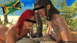 1boy 1boy1girl 1girls 3d 3d_(artwork) abs american_flag_bikini ass ass_bigger_than_head ass_up bare_arms bare_back bare_legs bare_shoulders bare_thighs beach big_ass big_butt bikini bikini_bottom bikini_top bimbo bimbo_lips black_hair blowjob blowjob_face bottom_heavy breasts bubble_ass bubble_butt butt censor_bar censored censored_penis cum cum_in_mouth cumshot_in_mouth curvaceous curvy curvy_body curvy_female curvy_figure dark-skinned_male dark_skin dat_ass dumptruck_ass eyelashes fat_ass fellatio fellatio_face female female_focus ffm_threesome game_cg glasses hair high_resolution highres hips huge_ass huge_butt human human_only jamaican jamaican_flag jennifer_bogado jenny_(sieglinnde) large_ass large_butt legs male male/female mammal mff_threesome my_girlfriend_wants_a_threesome oc open_eyes oral oral_sex original original_character original_characters outdoor_fellatio outdoors outside plump plump_ass pov pov_blowjob red_hair redhead renpy sieglinnde sling_bikini slingshot_swimsuit straight tanned tanned_female tanned_skin thick thick_ass thick_legs thick_lips thick_thighs thighs thong thong_bikini vanessa_(sieglinnde) voluptuous voluptuous_female wide_hips wide_thighs