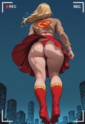 ai_generated battery_indicator big_ass big_butt big_thighs blonde_female blonde_hair blue_eyes boots brown_coat calf_boots civitai coat creepshot dc dc_comics fat_ass fat_butt flying focus focus_on_ass focus_on_butt kara_danvers kara_zor-el long_hair matingpresslover muscular muscular_female muscular_legs muscular_thighs recording recording_on_phone recording_video red_boots red_skirt red_thong skirt supergirl superhero superheroine superman_(series) thong upskirt video_camera video_recording wide_hipped_female wide_hips wide_thighs