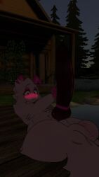 balls ballsack big_penis blush cabin canine_penis cock cock_ring deltarune espeeyy femboy knotted_penis laying_down laying_on_back penis ralsei ralsei_(cryptiacurves) ralsei_with_white_fur vrchat vrchat_avatar vrchat_media vrchat_model water white_fur