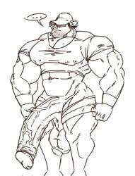 armwear artist_request baseball_cap biceps cap character_request circumcised circumcised_penis clenched_balls clenched_testicles clenching_balls coach_(meet_the_robinsons) five_o'clock_shadow huge_balls huge_cock huge_penis huge_testicles large_pectorals large_penis large_testicles line_art male_only meet_the_robinsons muscular muscular_male navel nipples_covered nipples_visible_through_clothing pants_down pulled_down_pants sagging_balls sagging_testicles saggy_balls saggy_scrotum saggy_testicles short_shorts shorts shorts_down shorts_pull sideburns solo solo_male stubble tank_top undressing veiny_penis