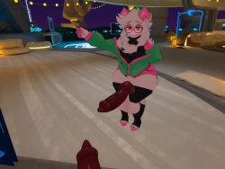 balls big_balls big_penis canine_penis deltarune espeeyy femboy fully_clothed hard_cock knotted_penis mirror penis ralsei ralsei_(cryptiacurves) ralsei_with_white_fur tagme thigh_highs thighhighs video vrchat vrchat_avatar vrchat_media vrchat_model