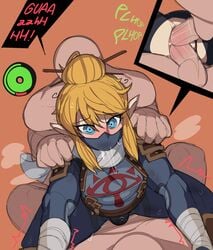 absurd_res anal anal_sex androgynous balls blonde_hair blue_eyes blush breath_of_the_wild captain_kirb clothed clothing double_anal double_penetration drooling duo erection femboy feminine_male girly group group_sex hair hi_res humanoid humanoid_pointy_ears hylian light-skinned_male light_skin link link_(breath_of_the_wild) male mammal nintendo nude penetration penis precum questionable_location saliva sex sheikah_link simple_background stamina_wheel stealth_chest_guard stealth_mask stealth_tights sweat text the_legend_of_zelda threesome trap video_games yaoi