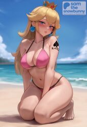 princess peach from mario (series) by sam the snowbunny